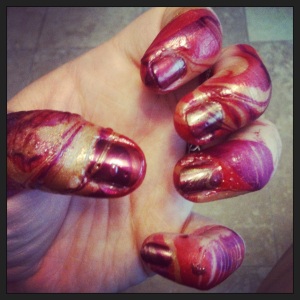 Don't be afraid to get messy. Even if you're doing it right, this is what your hands will look like before you're done!